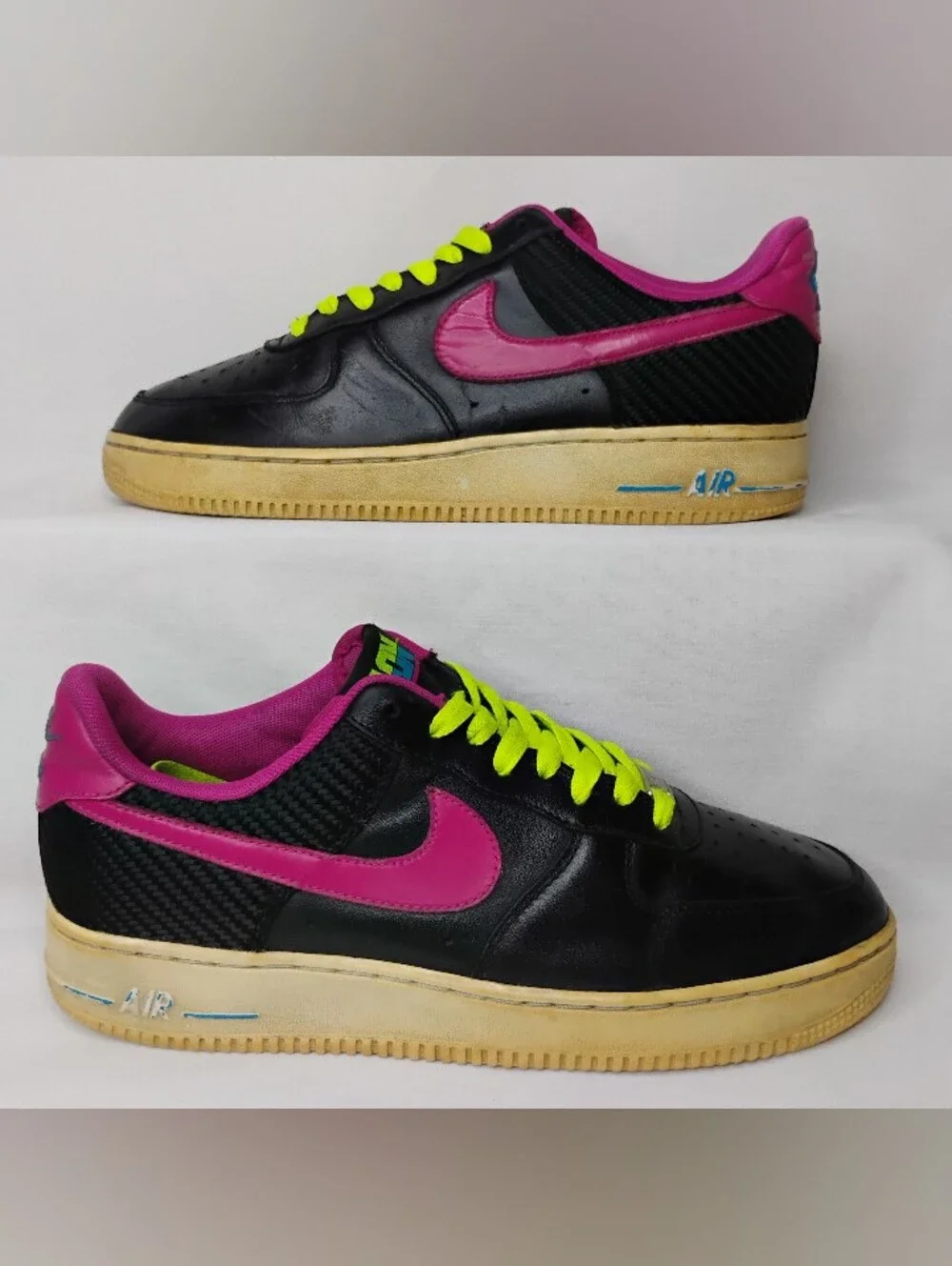 Men's Size 7.5 Vintage Nike Air Force 1 London AF1 Fireberry Retro 2012 Sneakers